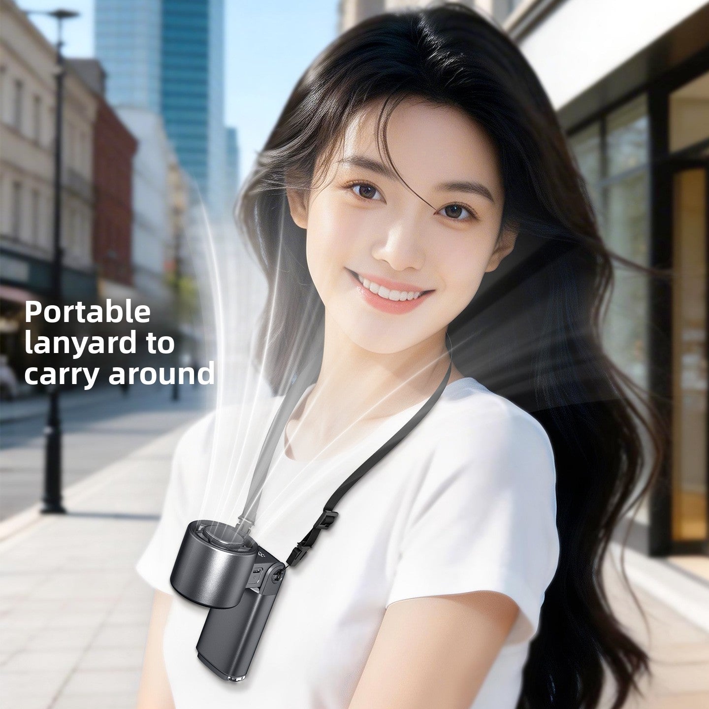 Handheld USB-rechargeable fan