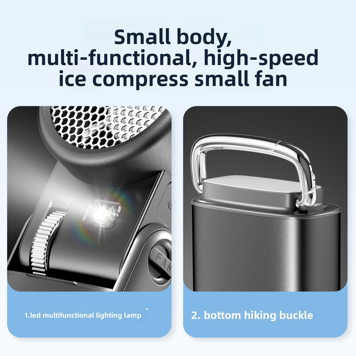 Handheld USB-rechargeable fan