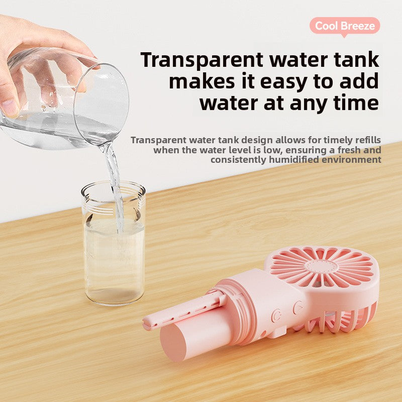 Handheld USB Rechargeable Mist Spray Fan
