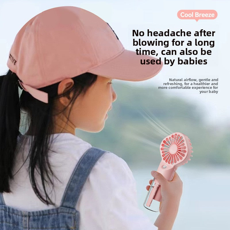 Handheld USB Rechargeable Mist Spray Fan