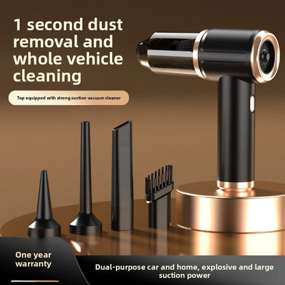 Handheld Vacuum Cleaner Household Strong Suction Car Mini Long Endurance High Suction Wireless Portable Blow Mite Removal Instrument