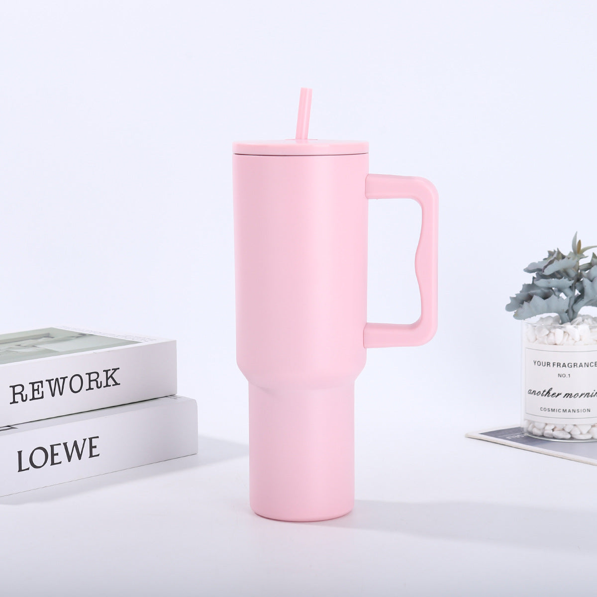 Handle-equipped insulated cup