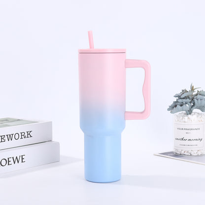 Handle-equipped insulated cup