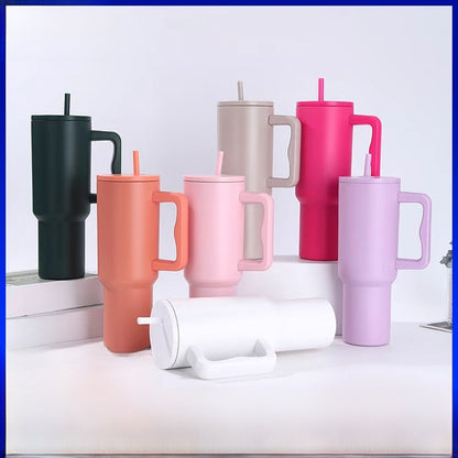 Handle-equipped insulated cup