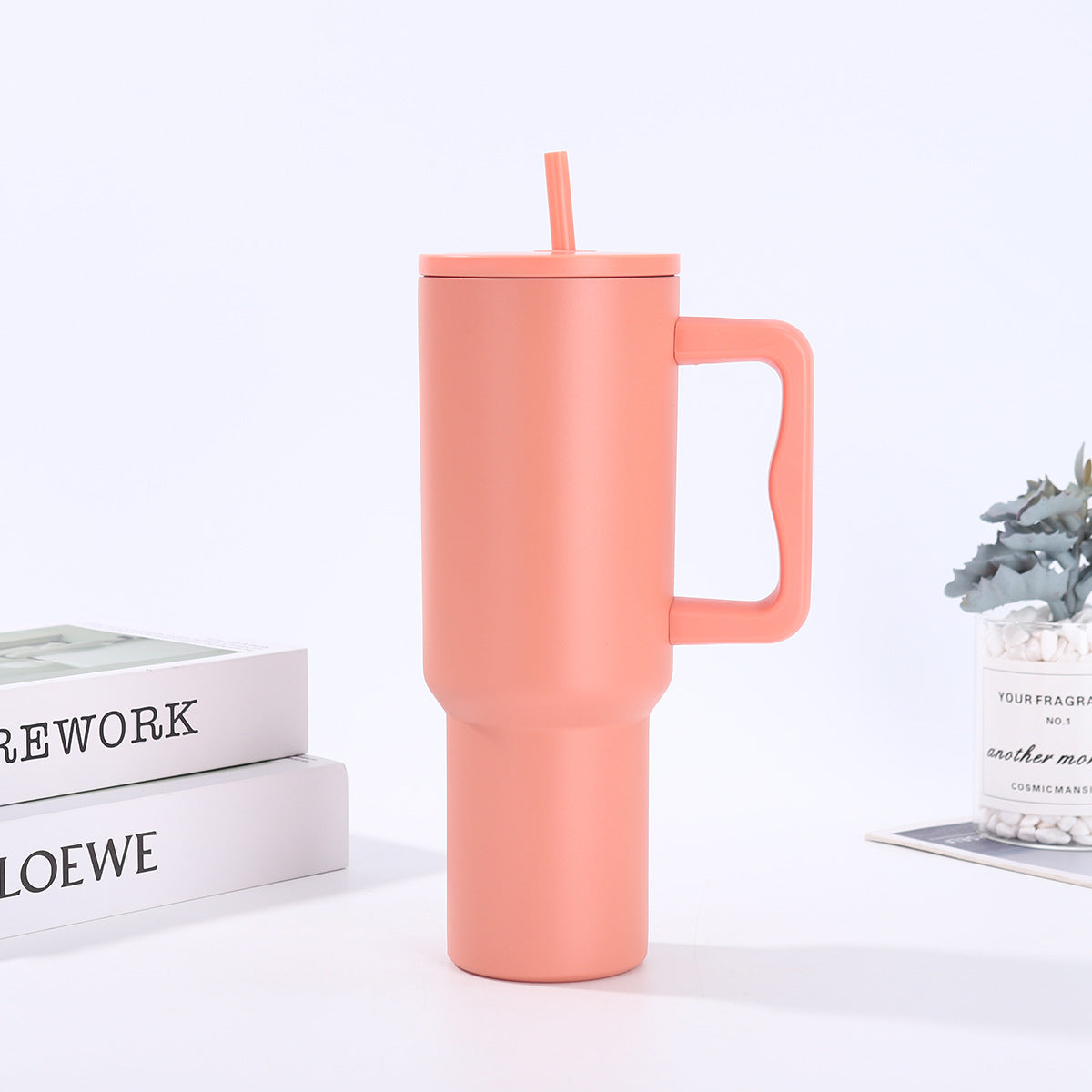 Handle-equipped insulated cup