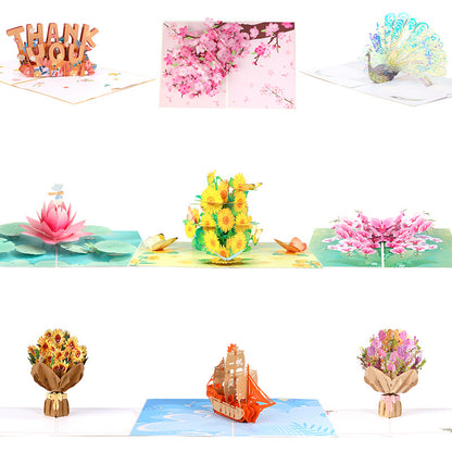 Handmade 3D Floral Pop-Up Cards