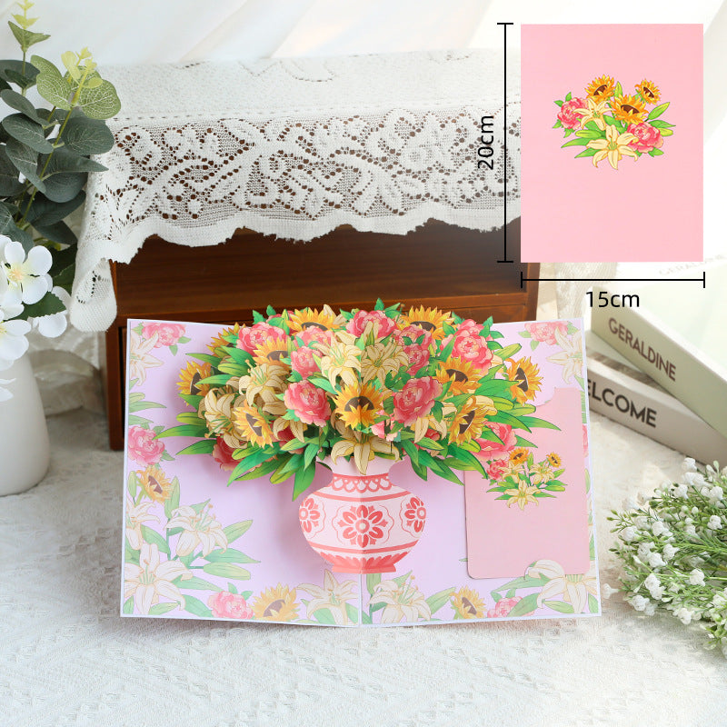 Handmade 3D Floral Pop-Up Cards