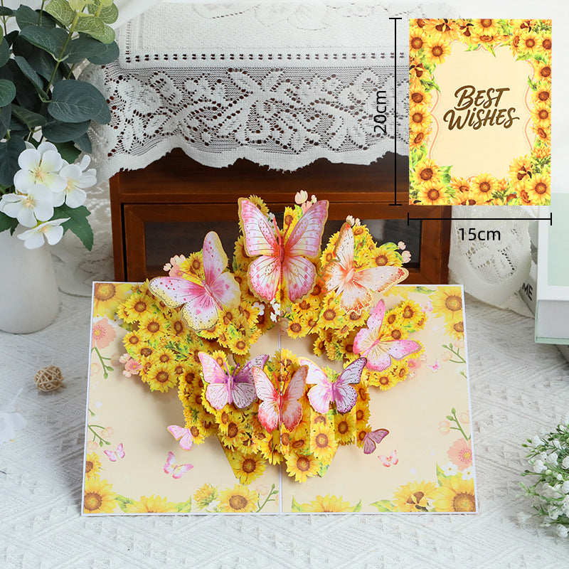 Handmade 3D Floral Pop-Up Cards
