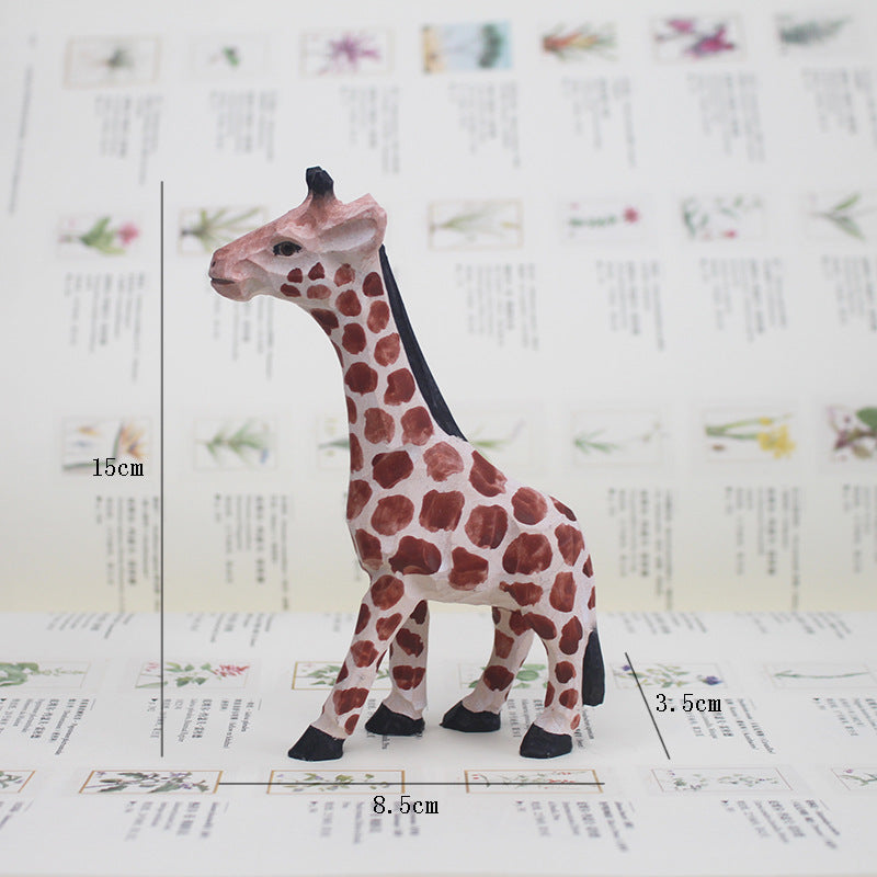 Handmade Basswood Animal Carving Decor