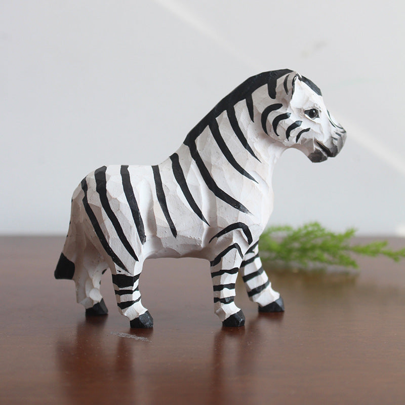 Handmade Basswood Animal Carving Decor