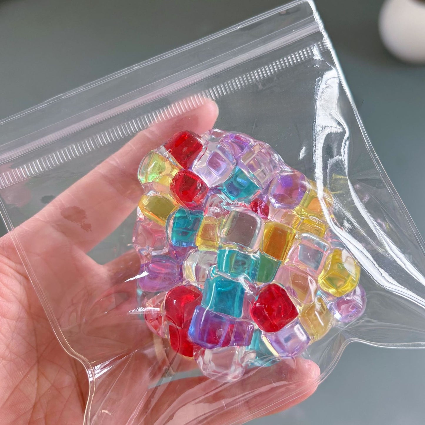 Handmade bead-stringing toy