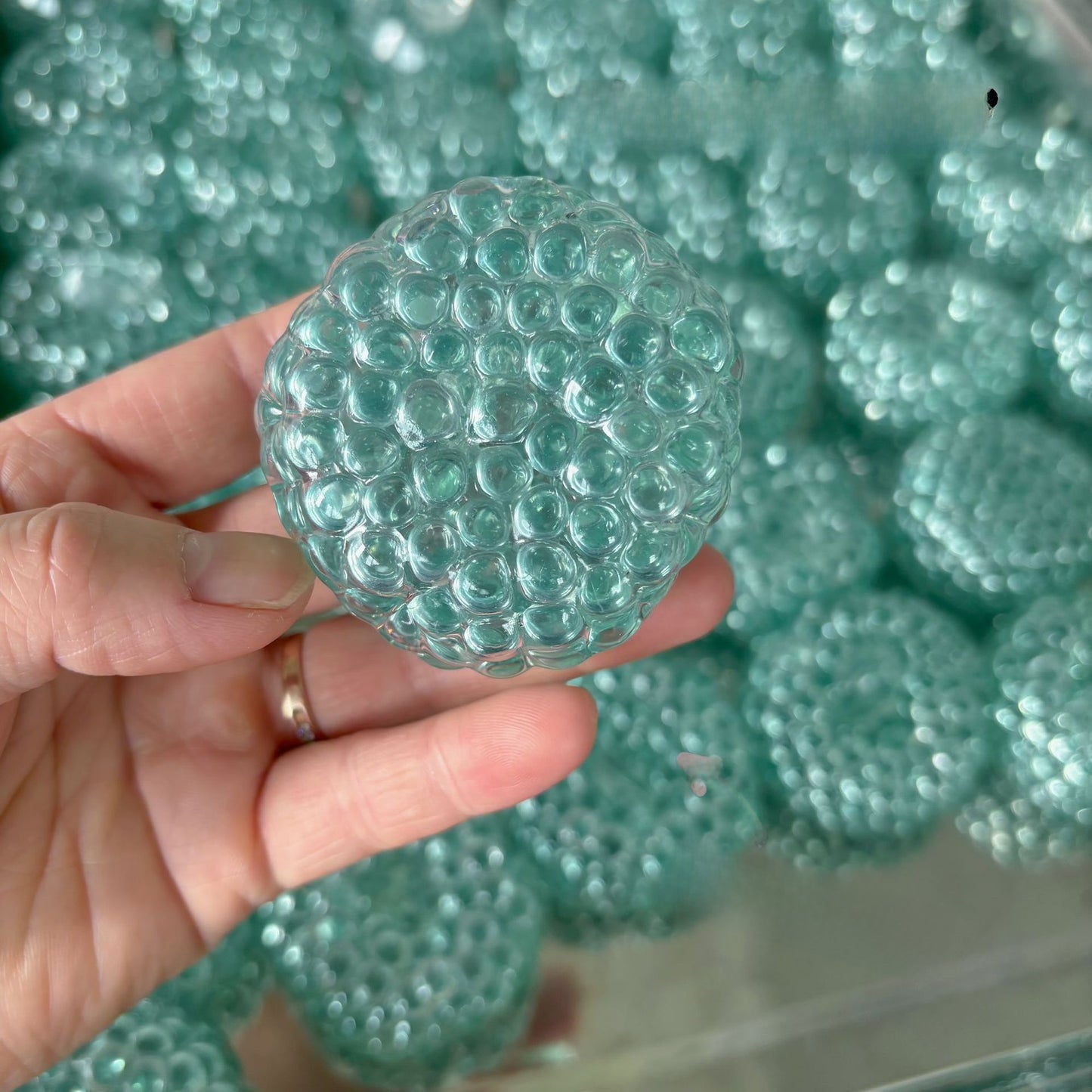 Handmade bead-stringing toy