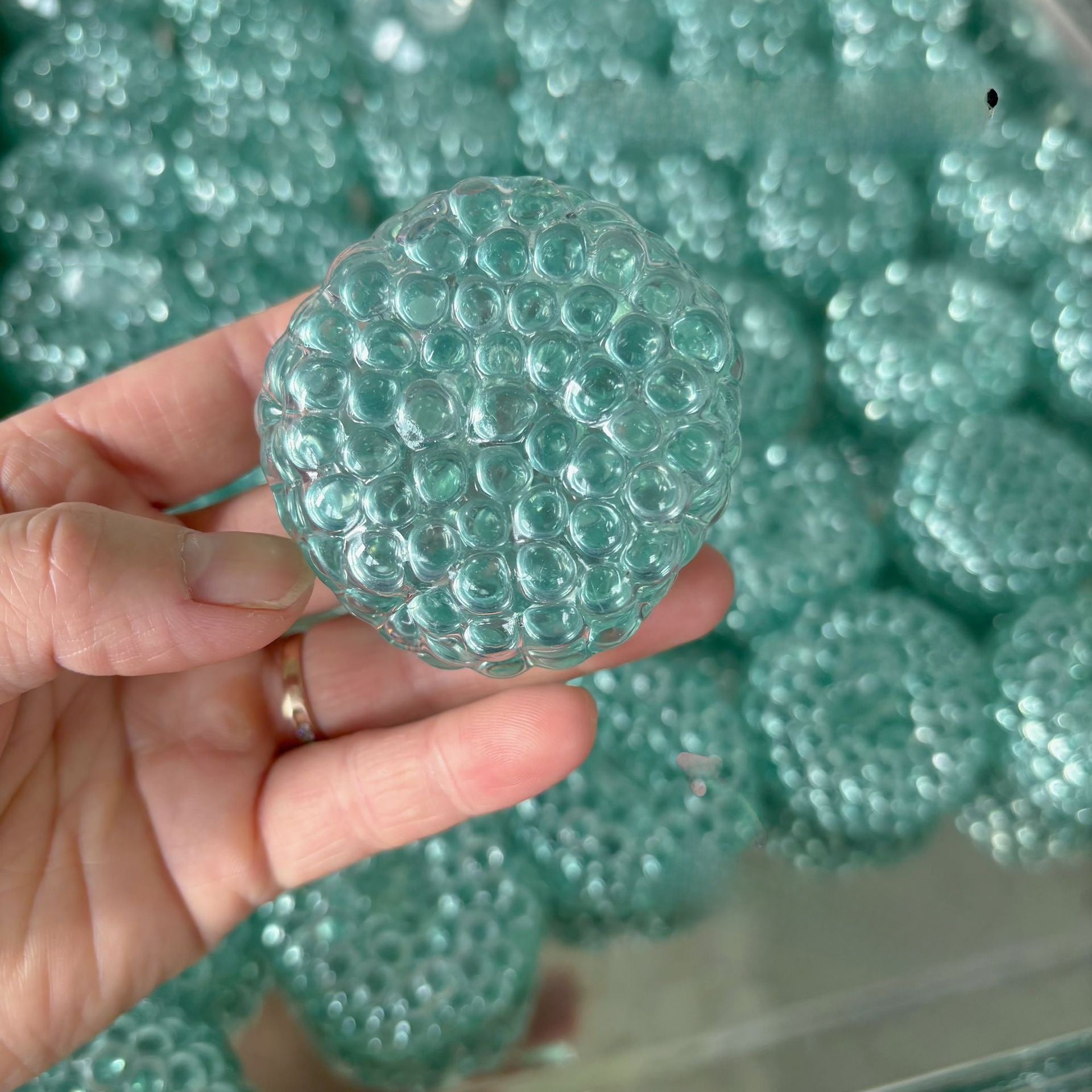 Handmade bead-stringing toy