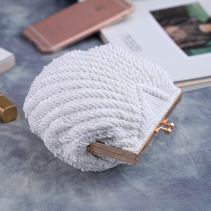 Handmade Beaded Shell Evening Bag