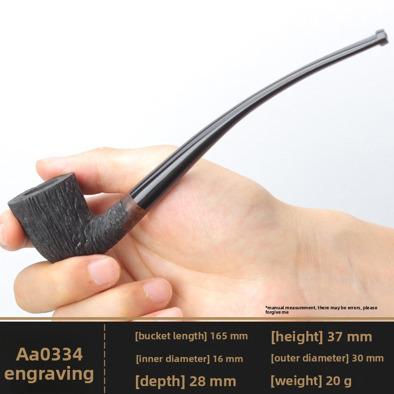 Handmade Briar Wood Smoking Pipe with Filter