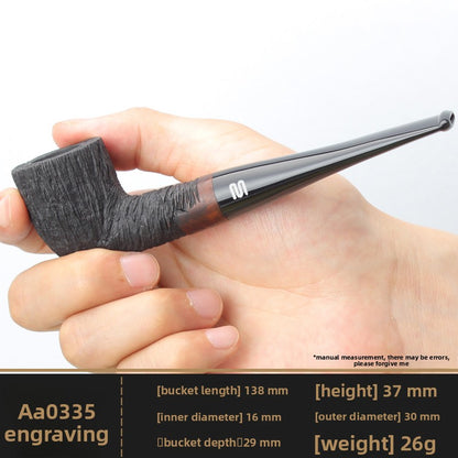 Handmade Briar Wood Smoking Pipe with Filter