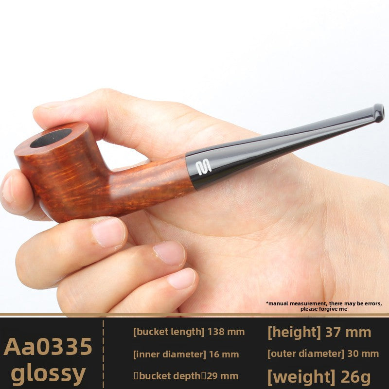 Handmade Briar Wood Smoking Pipe with Filter