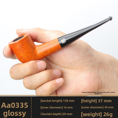 Handmade Briar Wood Smoking Pipe with Filter