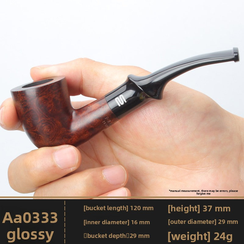 Handmade Briar Wood Smoking Pipe with Filter