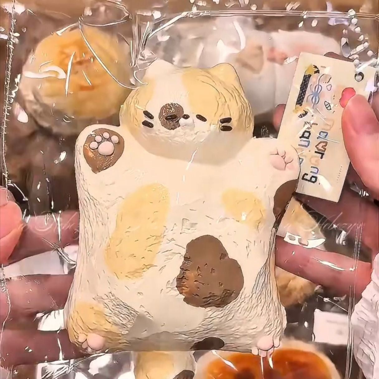 Handmade Calico Cat Silicone Squishy Slow Rebound Toy