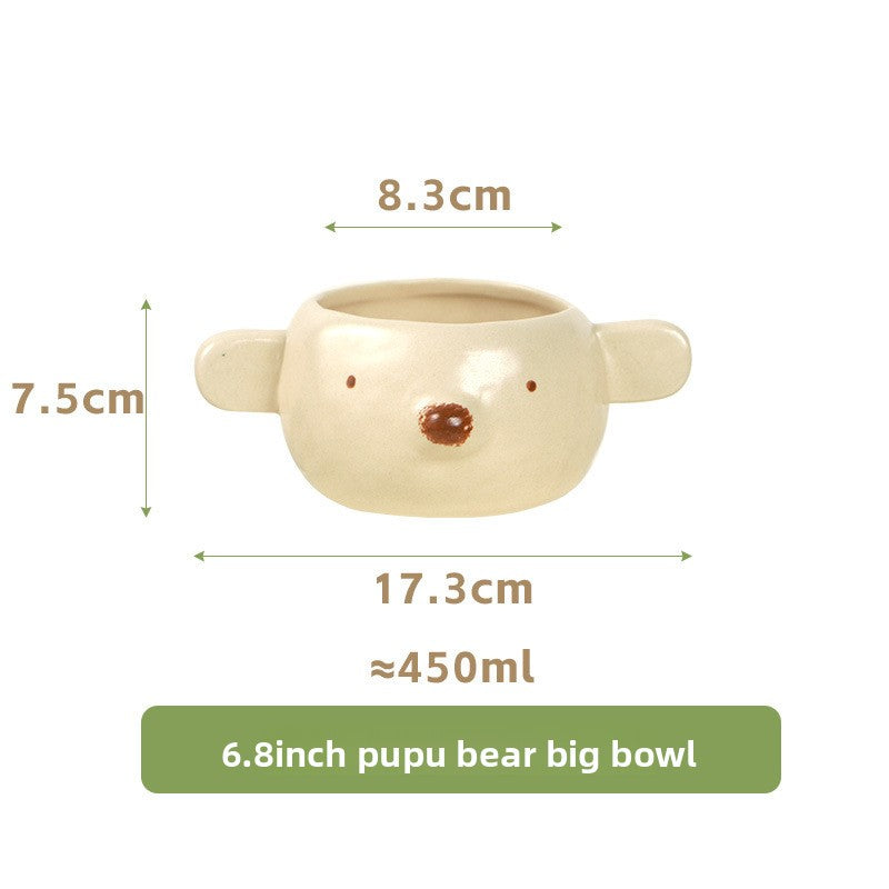 Handmade Cartoon Porcelain Bowl