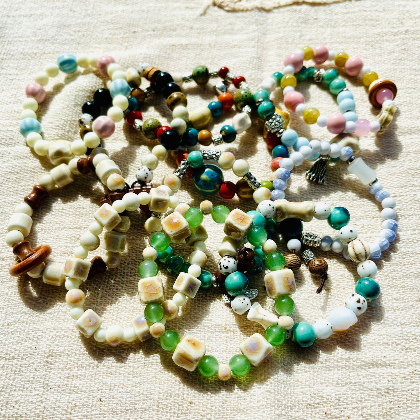 Handmade Ceramic Beads String