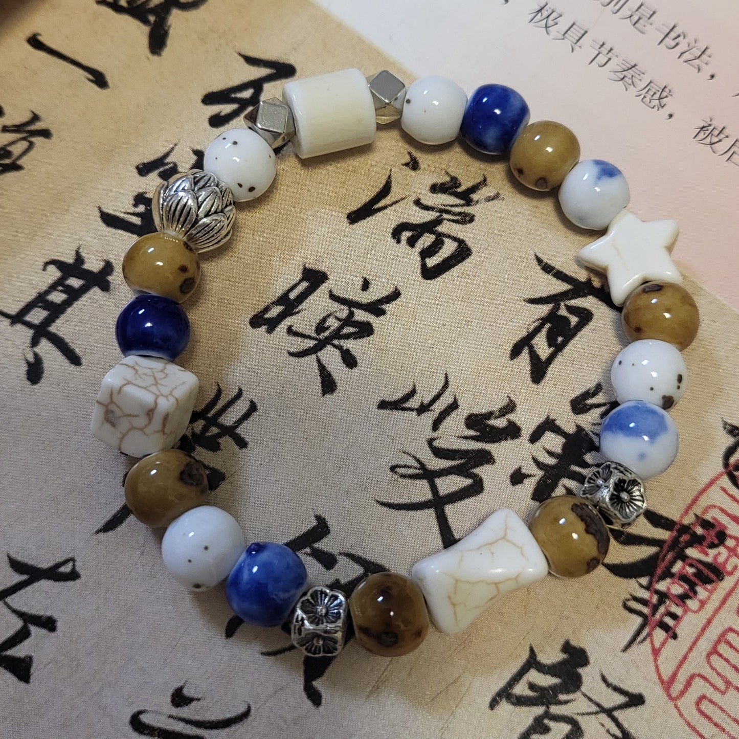 Handmade Ceramic Beads String