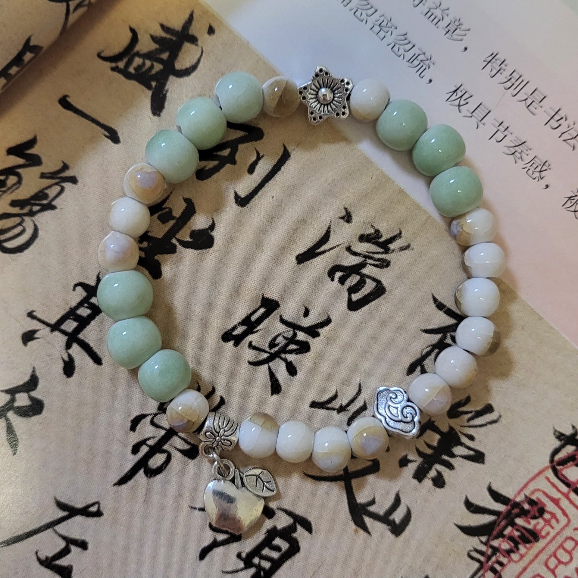 Handmade Ceramic Beads String