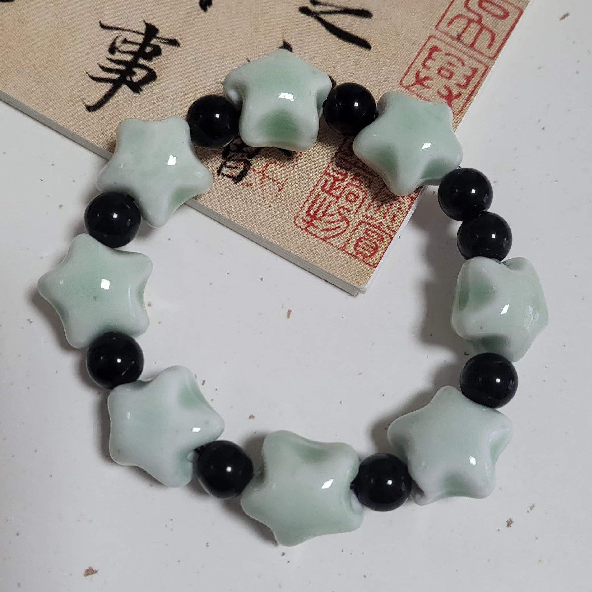 Handmade Ceramic Beads String