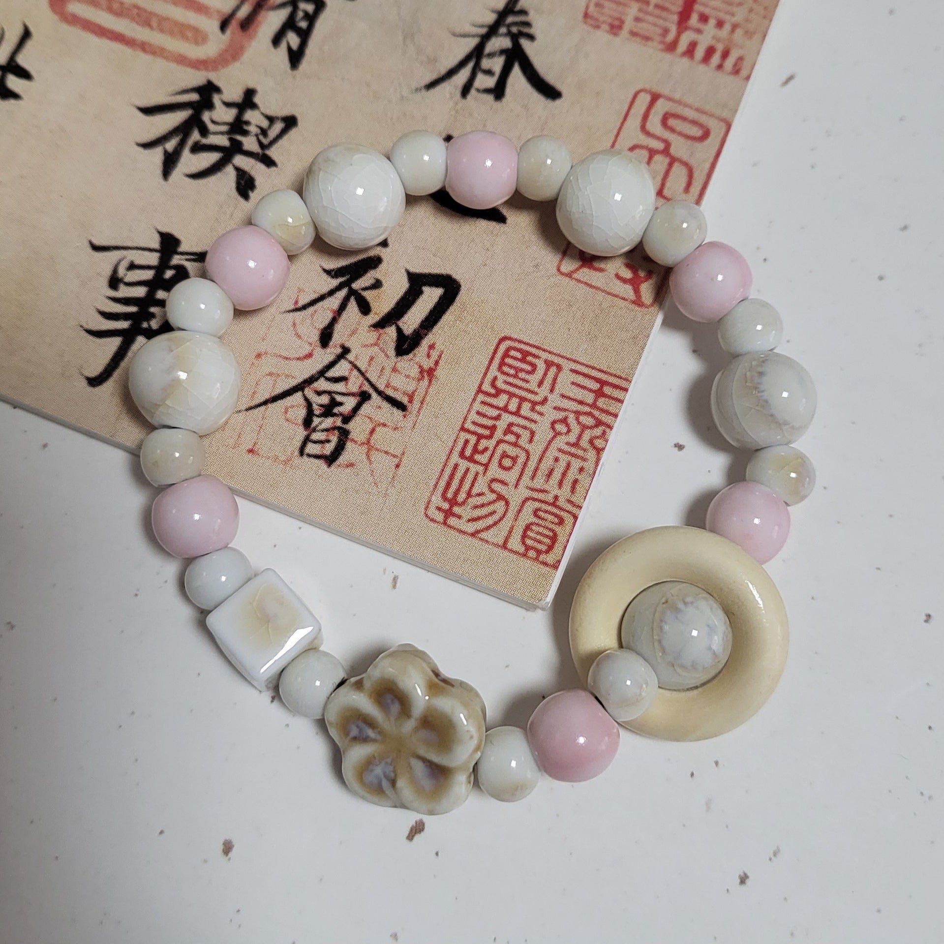 Handmade Ceramic Beads String