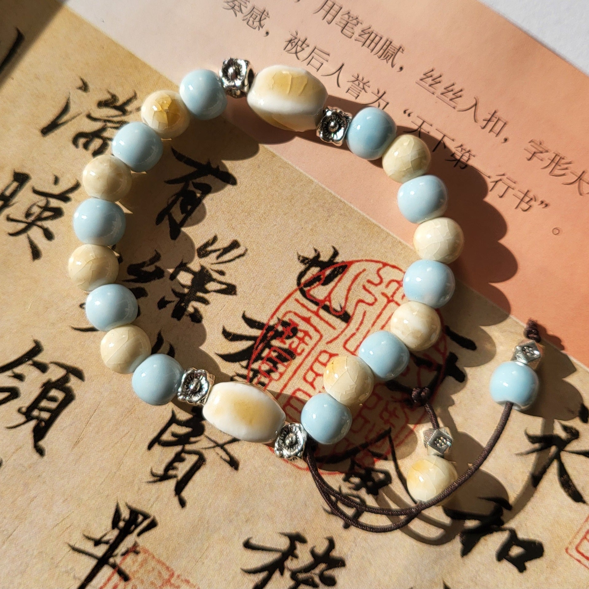 Handmade Ceramic Beads String