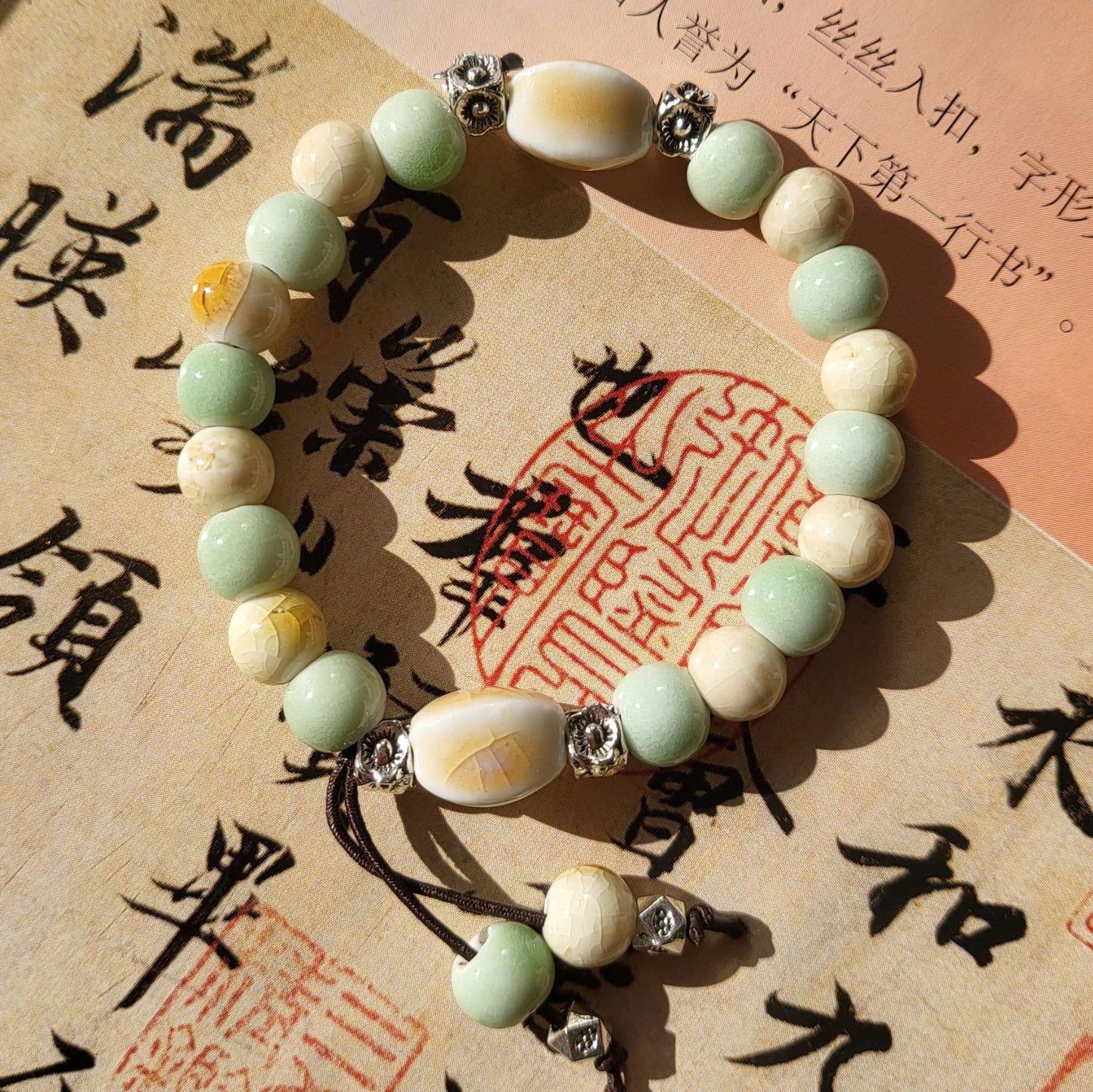 Handmade Ceramic Beads String