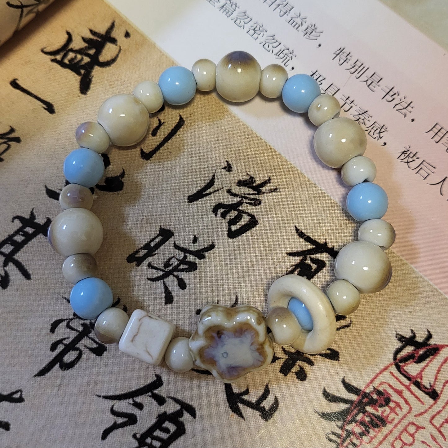 Handmade Ceramic Beads String
