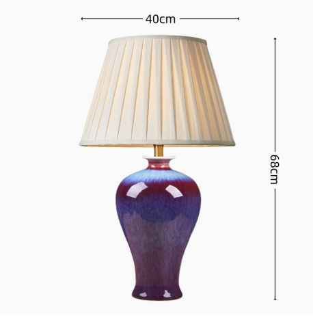 Handmade Ceramic Pottery Table Lamp Japanese Style