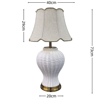 Handmade Ceramic Pottery Table Lamp Japanese Style