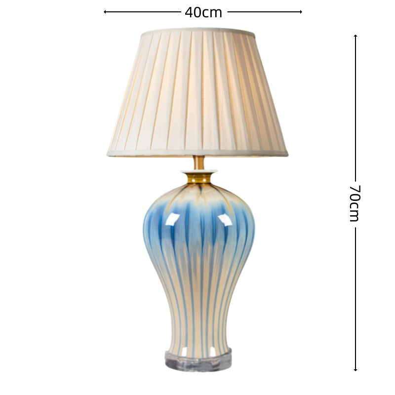 Handmade Ceramic Pottery Table Lamp Japanese Style