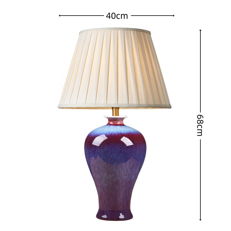 Handmade Ceramic Pottery Table Lamp Japanese Style