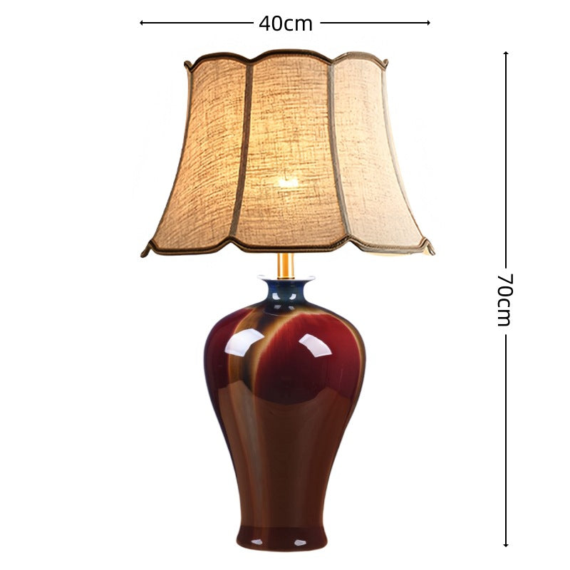 Handmade Ceramic Pottery Table Lamp Japanese Style