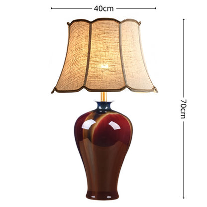 Handmade Ceramic Pottery Table Lamp Japanese Style