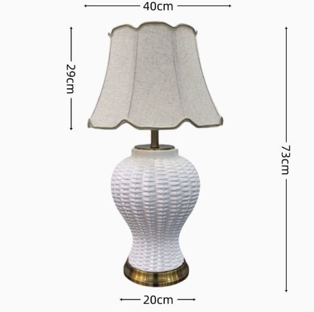 Handmade Ceramic Pottery Table Lamp Japanese Style