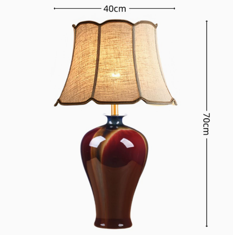 Handmade Ceramic Pottery Table Lamp Japanese Style
