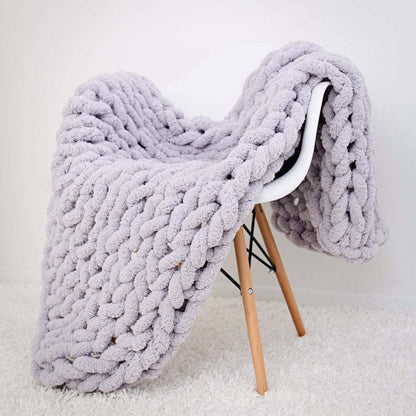 Handmade Chunky Yarn Blanket,