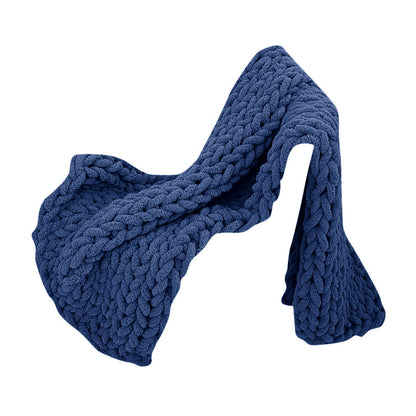 Handmade Chunky Yarn Blanket,