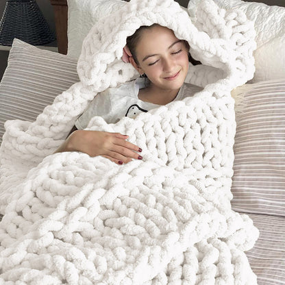 Handmade Chunky Yarn Blanket