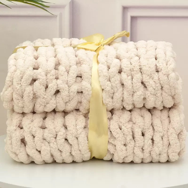 Handmade Chunky Yarn Blanket