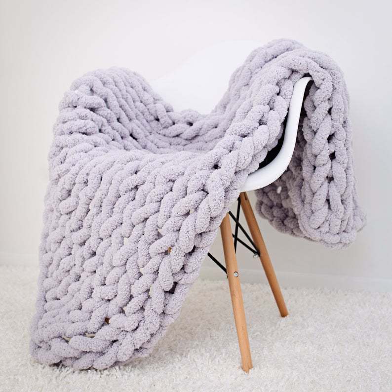 Handmade Chunky Yarn Blanket