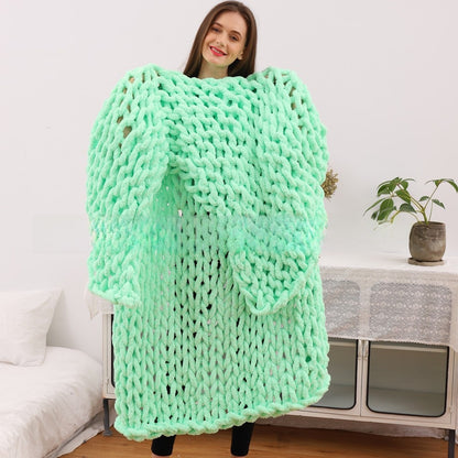 Handmade Chunky Yarn Blanket