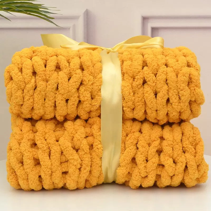 Handmade Chunky Yarn Blanket