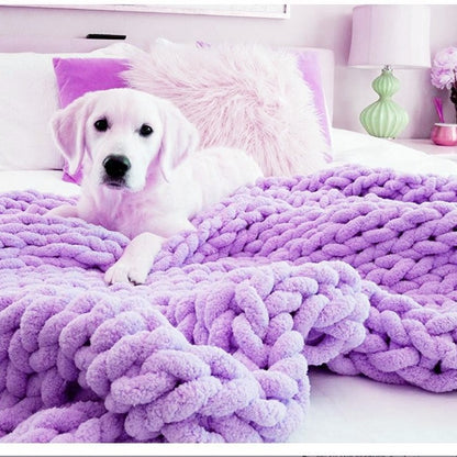 Handmade Chunky Yarn Blanket
