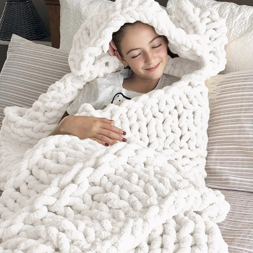 Handmade Chunky Yarn Blanket